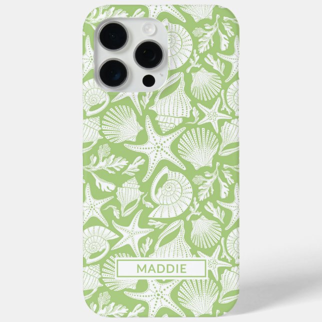 Green Shells Personalised Case-Mate iPhone Case (Back)