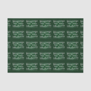 Green Shining Stars Happy Holiday Tissue Paper