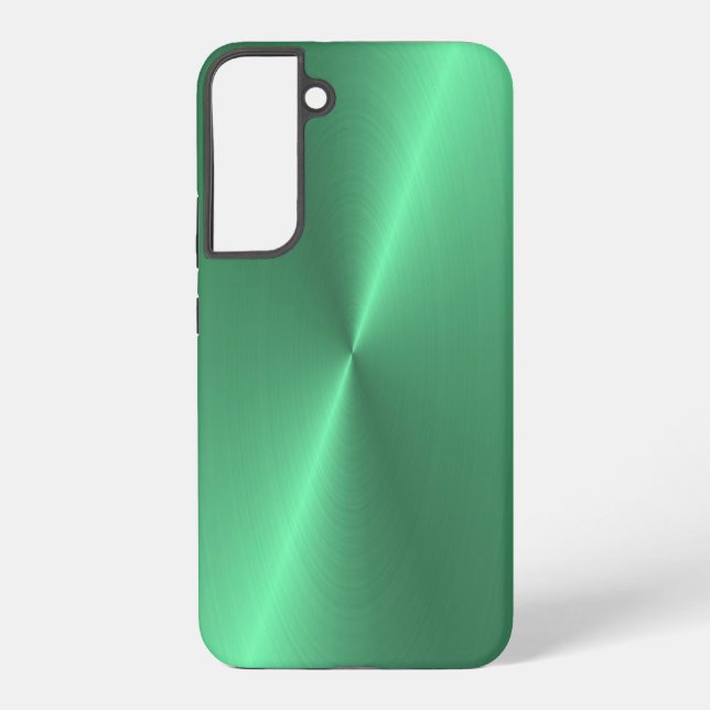 Green shiny faux metal samsung galaxy case (Back)