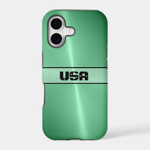 Green Shiny Stainless Steel Metal