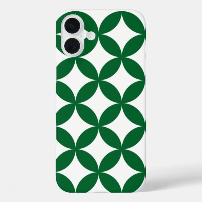 Green Shippo iPhone 16 Case (Back)