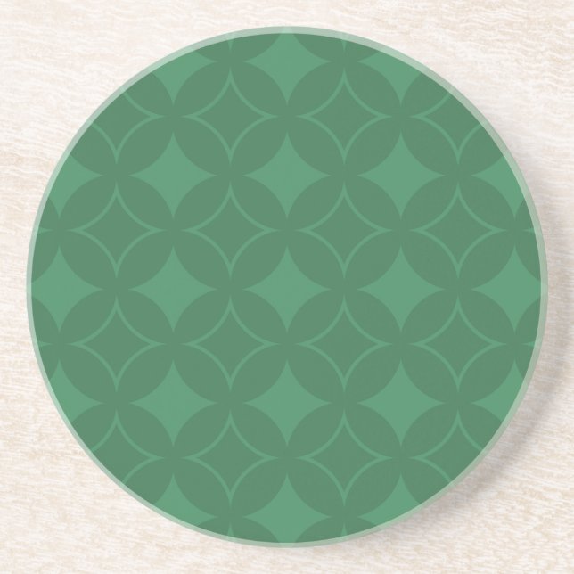 Green Shippo pattern Coaster (Front)