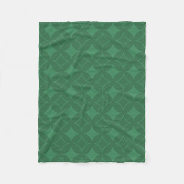 Green Shippo pattern Fleece Blanket (Front)