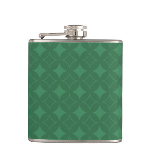 Green Shippo pattern Hip Flask