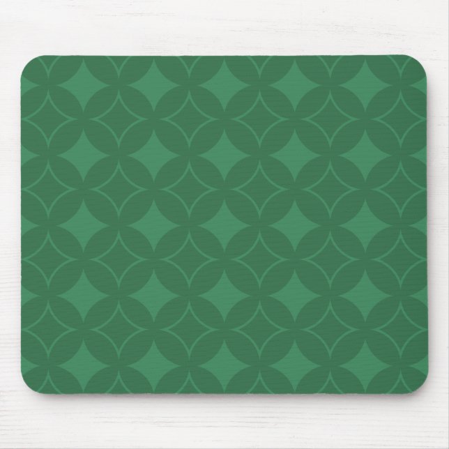 Green Shippo pattern Mouse Pad (Front)