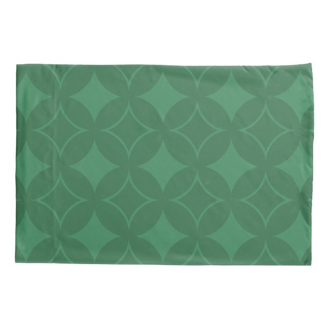 Green Shippo pattern Pillowcase (Back)