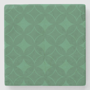 Green Shippo pattern Stone Coaster