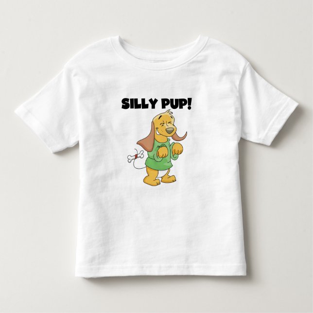 Green Shirt Silly Pup Tshirts and Gifts (Front)