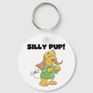 Green Shirt Silly Pup Tshirts and Gifts Key Ring