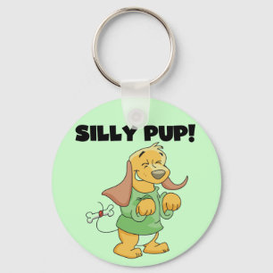 Green Shirt Silly Pup Tshirts and Gifts Key Ring