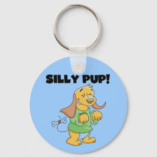 Green Shirt Silly Pup Tshirts and Gifts Key Ring