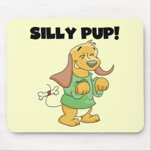 Green Shirt Silly Pup Tshirts and Gifts Mouse Pad