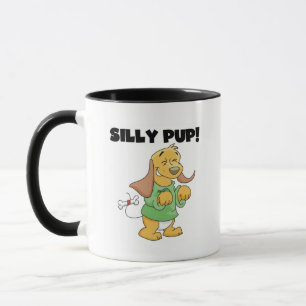 Green Shirt Silly Pup Tshirts and Gifts Mug