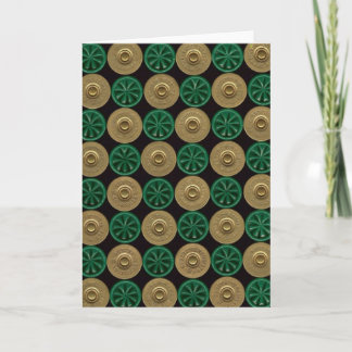 green shotgun shells card