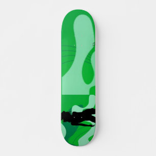 Green Silhouette Skateboard