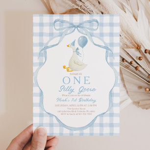 Green Silly Goose Birthday Invitation