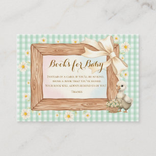 Green Silly Goose Books for Baby Enclosure Card