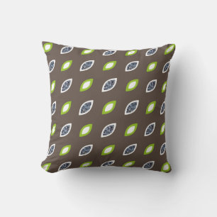 Green Silver Leaves Cushion