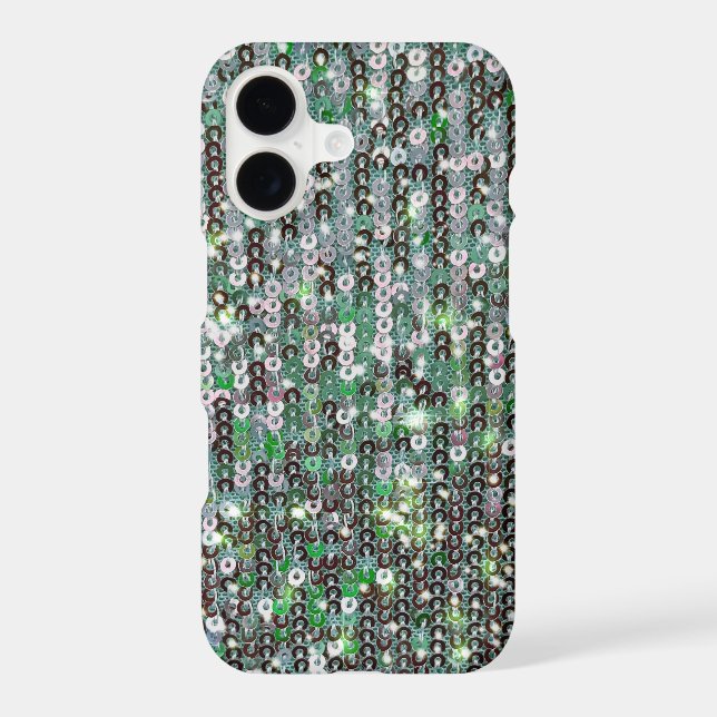 Green silver sparkling glitter sequins (Back)