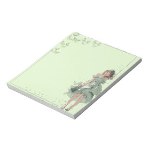 Green Simple Cute Anime Boho Notepad