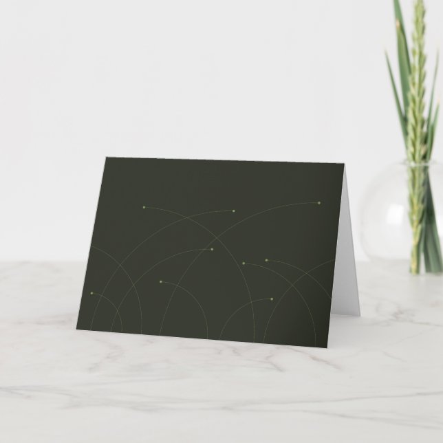 Green, simple, elegant, modern nature abstract card (Front)