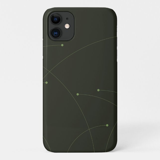 Green, simple, elegant, modern nature abstract Case-Mate iPhone case (Back)