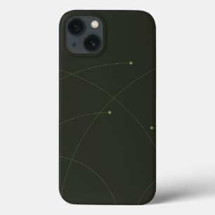 Green, simple, elegant, modern nature abstract iPhone 13 case