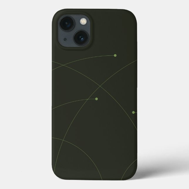 Green, simple, elegant, modern nature abstract Case-Mate iPhone case (Back)