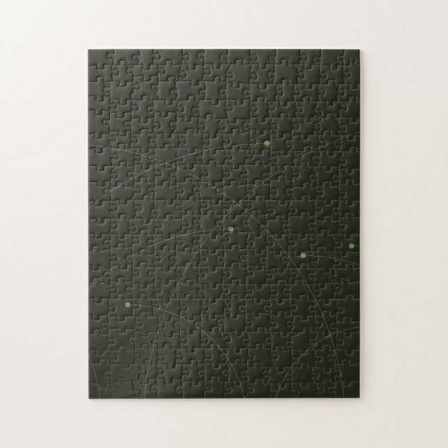 Green, simple, elegant, modern nature abstract jigsaw puzzle (Vertical)