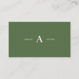 Green Simple Minimal Professional Business Cards