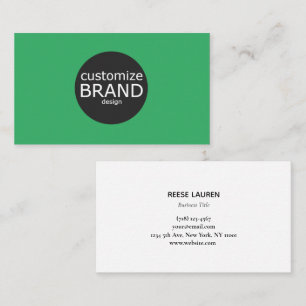 Green Simple Modern Professional Logo Business Card