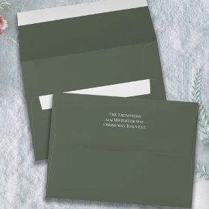 Green Simple Return Address Classic Envelope