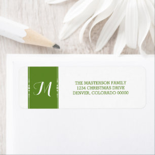 Green Simply Chic Holiday Address Labels