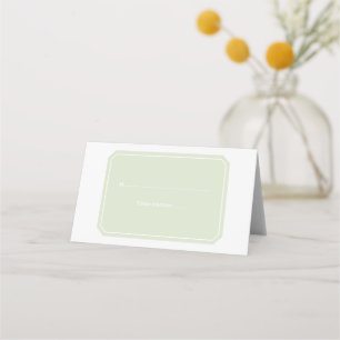 Green Simply Elegant Place Cards