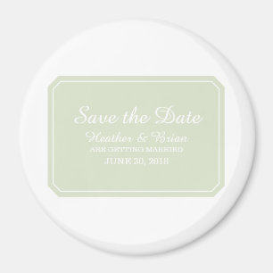 Green Simply Elegant Save the Date Magnet