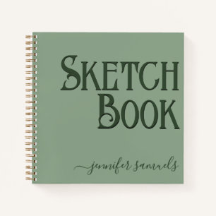 Green Sketchy Book Saving 3D Artist Name