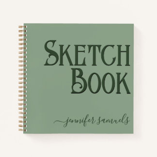 Green Sketchy Book Saving 3D Artist Name