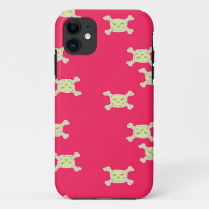 green skull and bones Case-Mate iPhone case