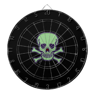 Green Skull black dartboard