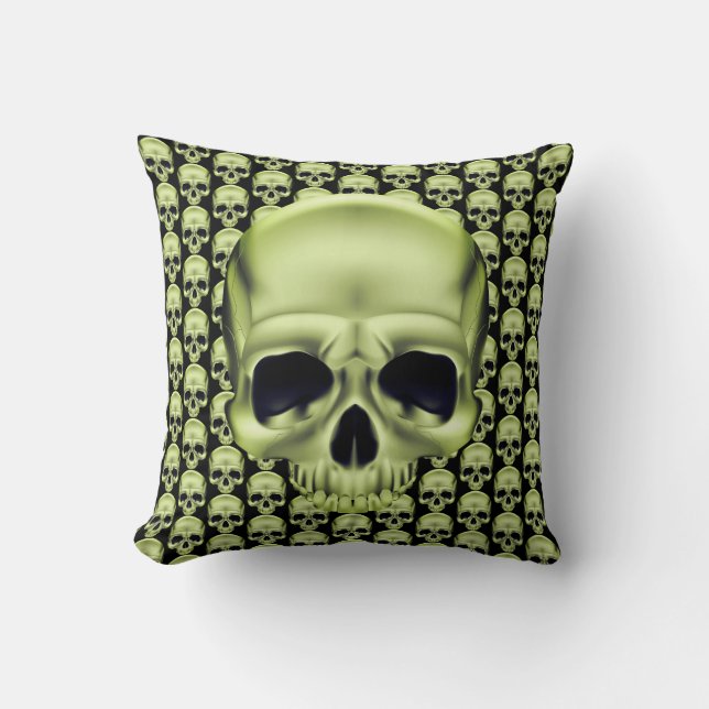 Green Skull Cushion (Front)