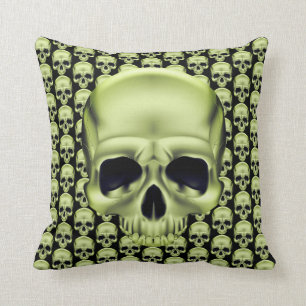 Green Skull Cushion