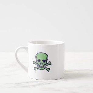Green Skull espresso mug
