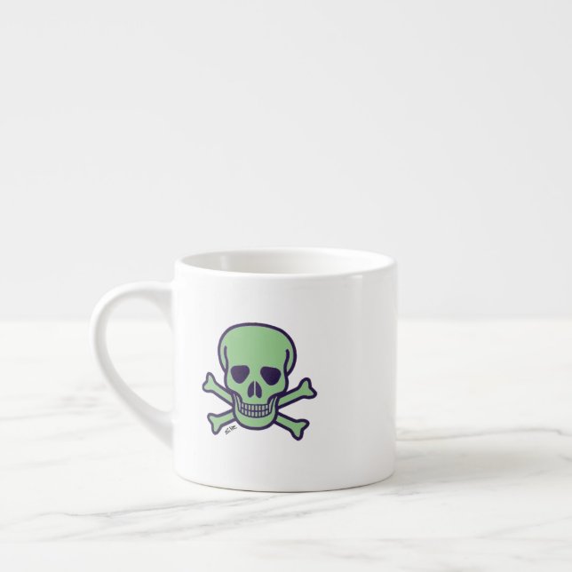 Green Skull espresso mug (Left)