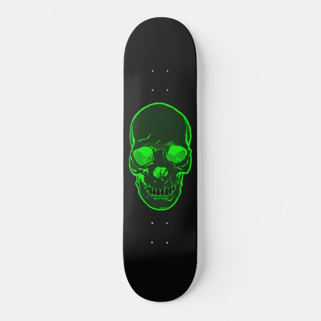 Green Skull Graphics Skateboard for Boys & Girls (Front)