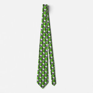 Green Skulls and Sunflower Series Design 6  Tie