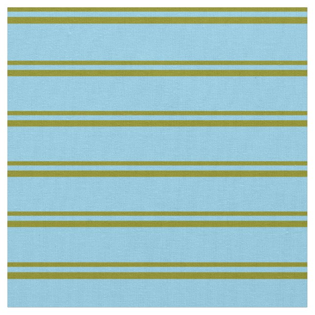 Green & Sky Blue Coloured Pattern of Stripes Fabric (Close Up)