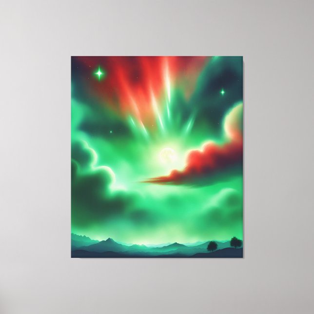 green sky canvas print (Front)
