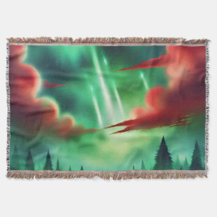 green sky throw blanket