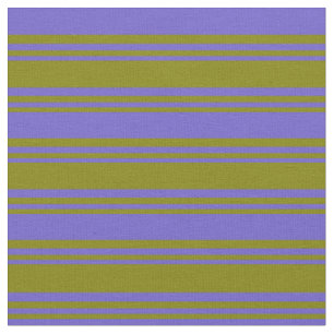 Green & Slate Blue Coloured Pattern of Stripes Fabric