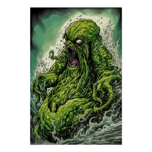 Green Slime Monster Poster (Front)